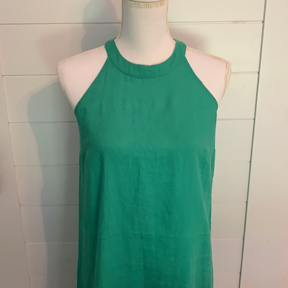Green Linen Dress